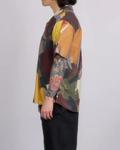 Clearance JW Anderson Printed Button Short Sleeve Shirt Olive