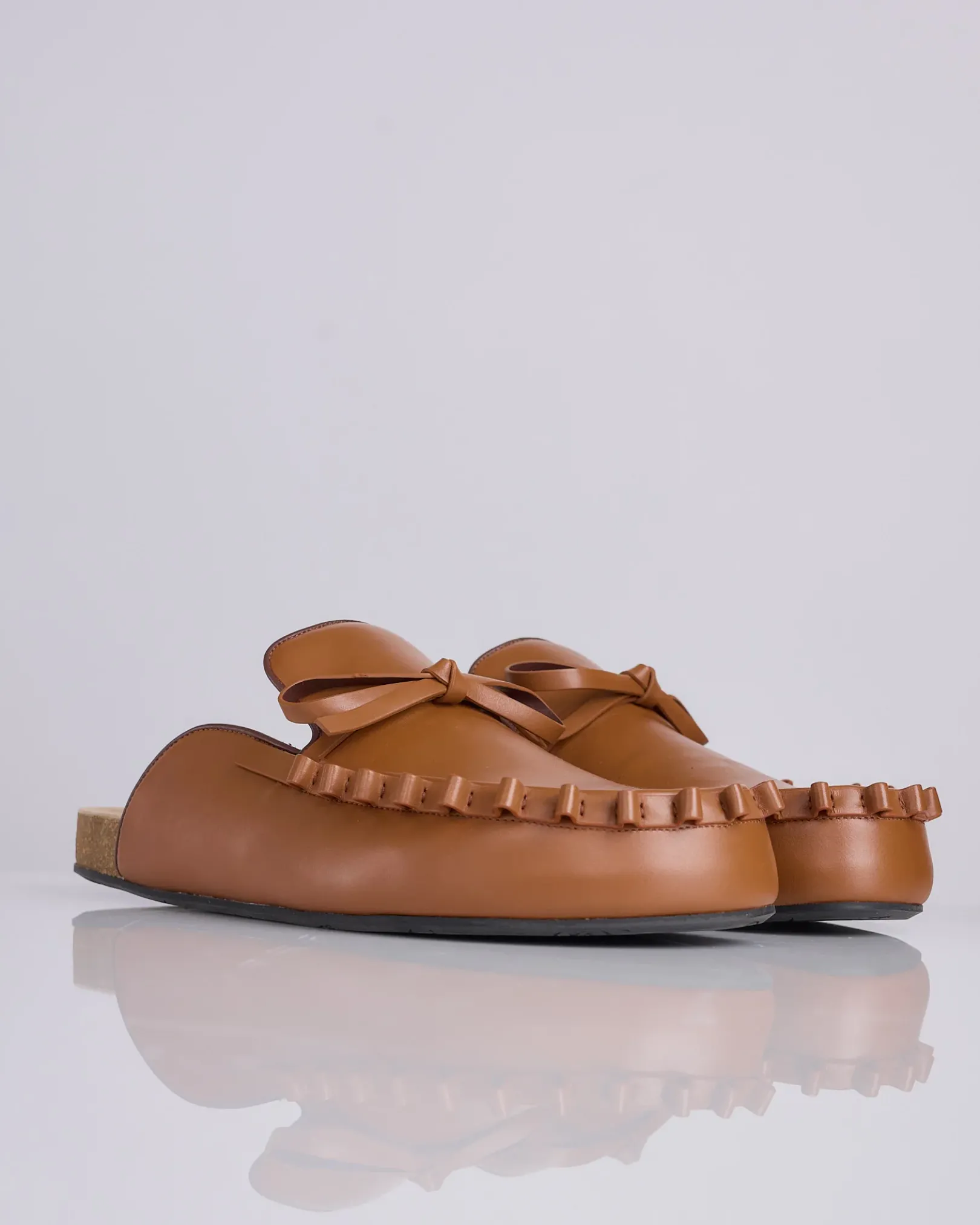 Clearance JW Anderson Ruffle Loafer Tan