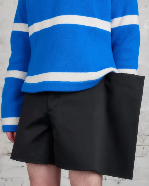 New JW Anderson Side Panel Cotton Sateen Short Black