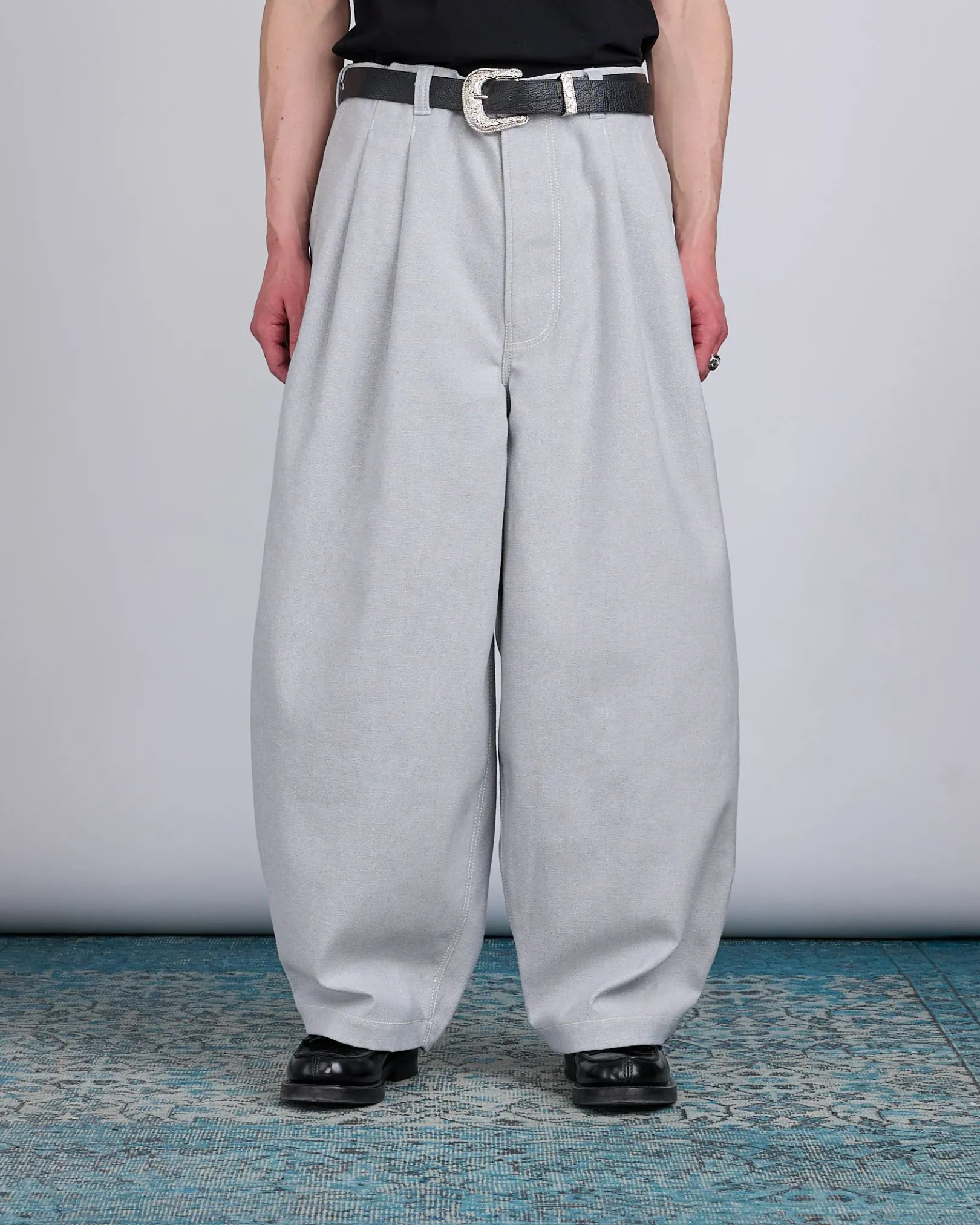 Online LaFrance Double Pleated Denim Light Blue