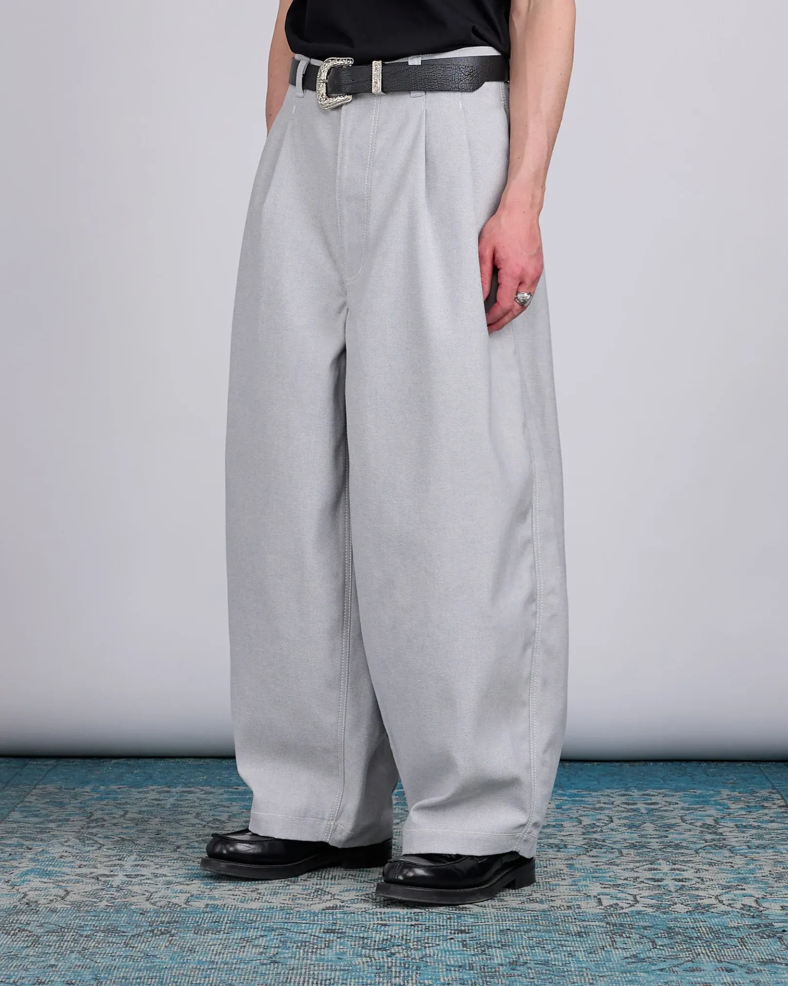 Online LaFrance Double Pleated Denim Light Blue