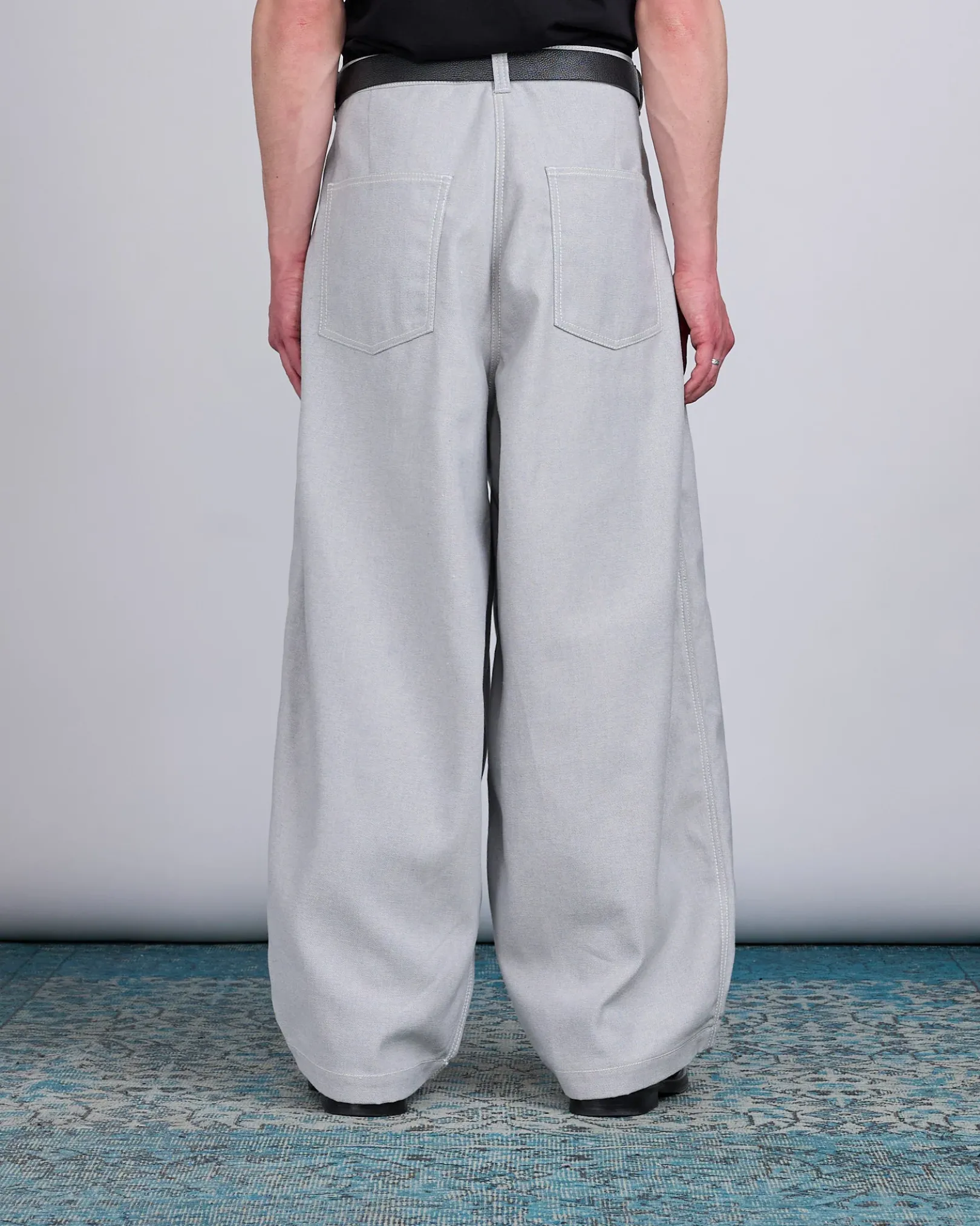 Online LaFrance Double Pleated Denim Light Blue