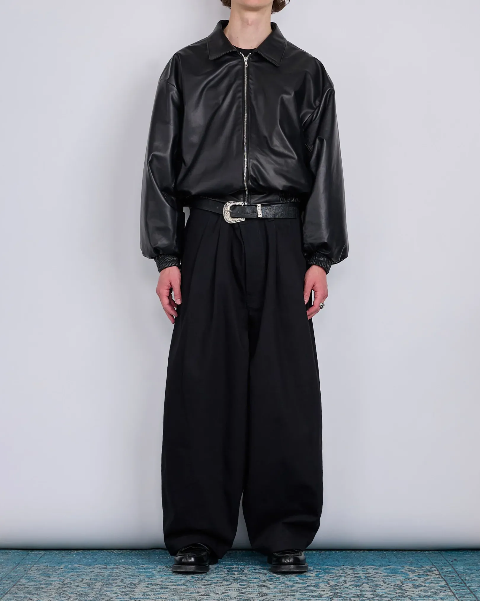 Outlet LaFrance Double Pleated Denim Black