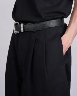 Outlet LaFrance Double Pleated Denim Black