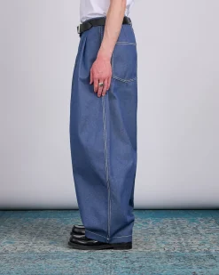 Hot LaFrance Double Pleated Denim Blue