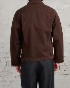 Fashion Lemaire Boxy Heavy Garment Dyed Denim Jacket Espresso