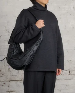 Discount Lemaire Medium Soft Game Bag WR Coated Cotton Ash Black