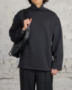 Outlet Lemaire Small Soft Game Bag WR Coated Cotton Ash Black