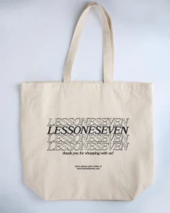 Hot LESS 17 "Thank You" Tote Bone