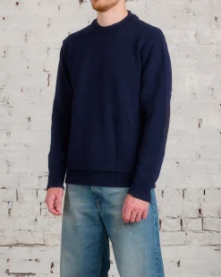 Outlet Maison Margiela Gauge 5 Shetland Sweater Navy