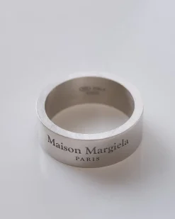 Outlet Maison Margiela Logo Reference 8mm Ring Silver
