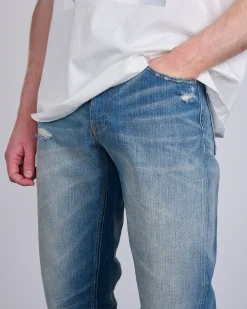 Fashion MM6 Maison Margiela Maison Margiela MM6 Distressed Denim Jean Medium Blue