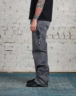 Discount MM6 Maison Margiela Maison Margiela MM6 Side Zip Denim Jean Black