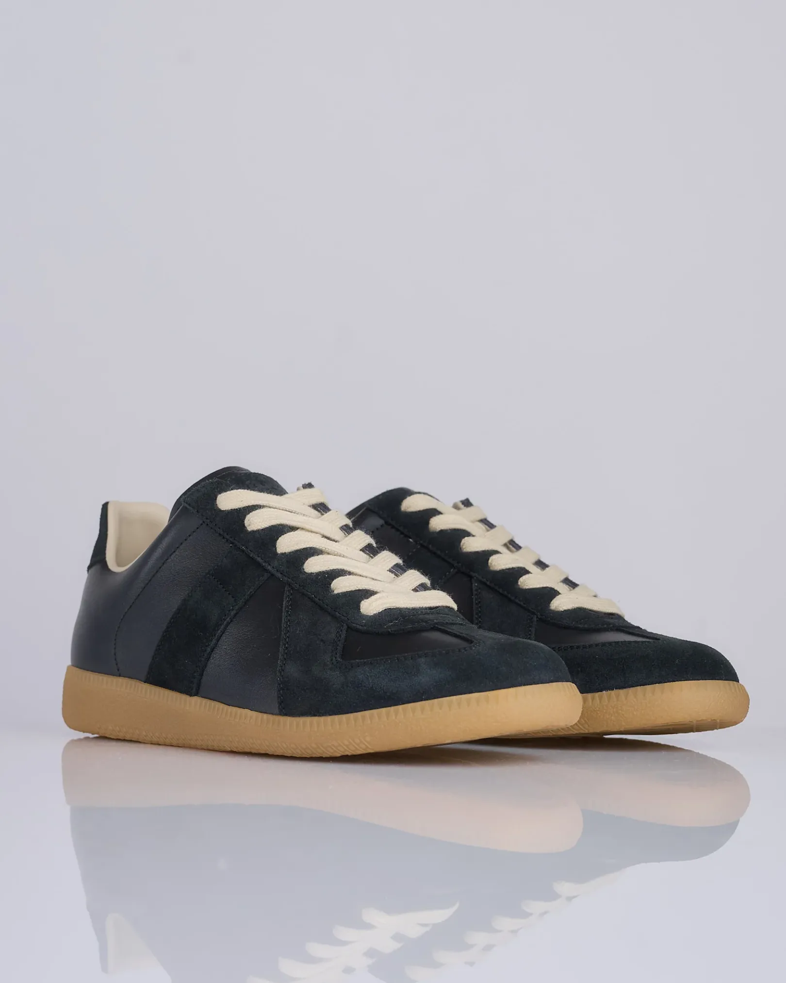 Clearance Maison Margiela Replica Leather Sneaker Black