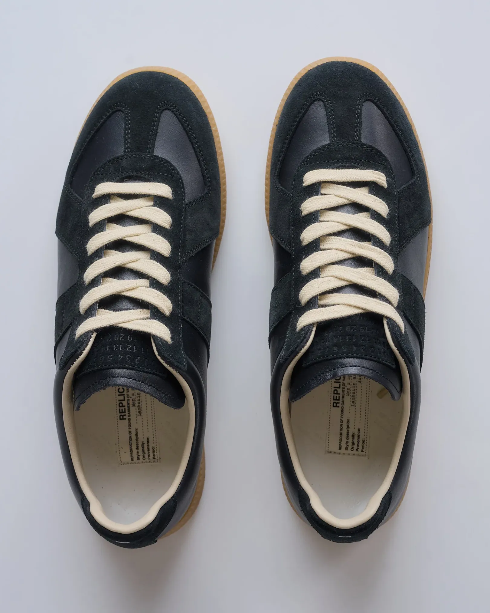 Clearance Maison Margiela Replica Leather Sneaker Black