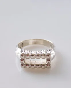 Fashion Maple Cookie Signet Ring Silver 925