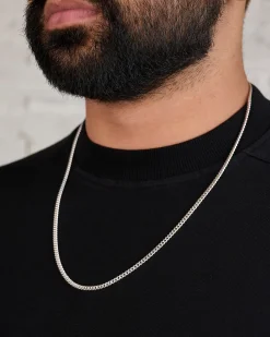 Online Maple Curb Chain Silver 925 4mm 60cm