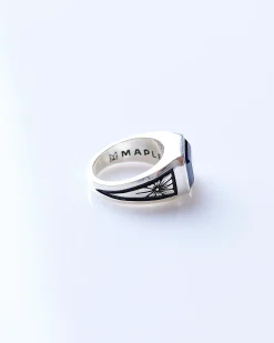 Outlet MAPLE Midnight Slim Ring Silver 925 / Sapphire