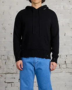 Best Marni Dischevelled Cotton Hoodie Sweater Black