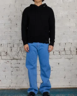 Best Marni Dischevelled Cotton Hoodie Sweater Black