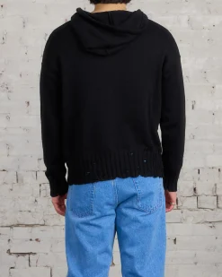 Best Marni Dischevelled Cotton Hoodie Sweater Black