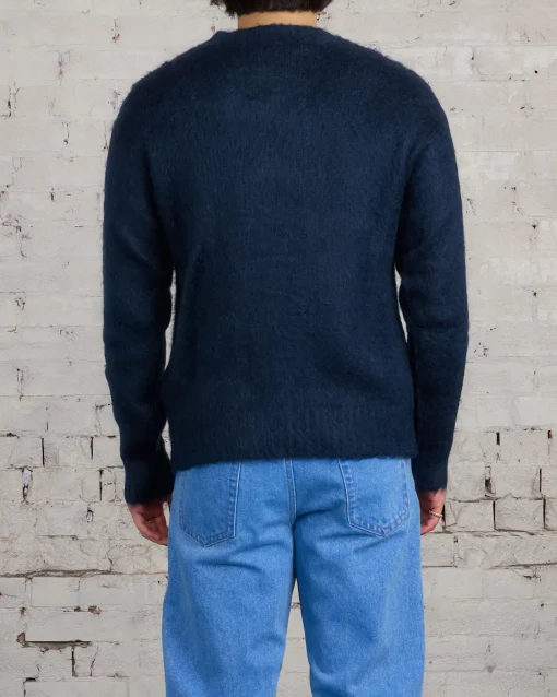 Online Marni Fuzzy Wuzzy Mohair Crewneck Sweater Midnight