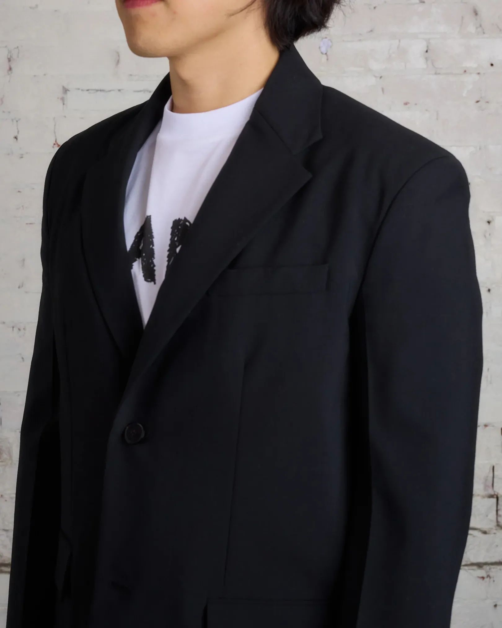 Clearance Marni Light Wool Blend Blazer Black