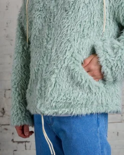 Discount Marni Long Pile Shaggy Faux Fur Jacket Linden Green