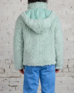 Discount Marni Long Pile Shaggy Faux Fur Jacket Linden Green