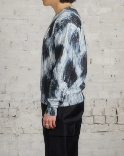 Best Marni Placed Scribble Logo Crewneck Antique Silver