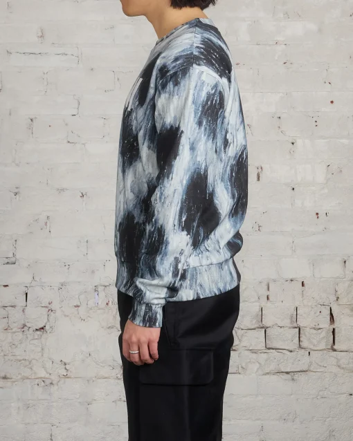 Best Marni Placed Scribble Logo Crewneck Antique Silver