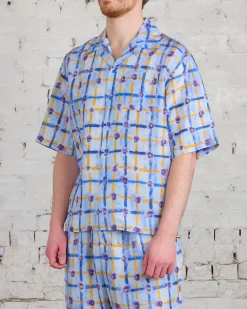 Hot Marni Saraband Habotai Bowling Shirt Light Blue