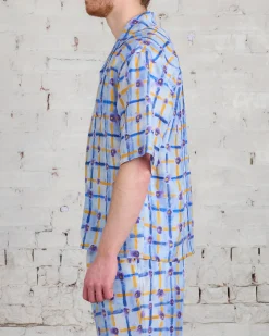 Hot Marni Saraband Habotai Bowling Shirt Light Blue