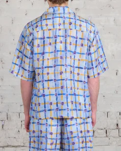 Hot Marni Saraband Habotai Bowling Shirt Light Blue