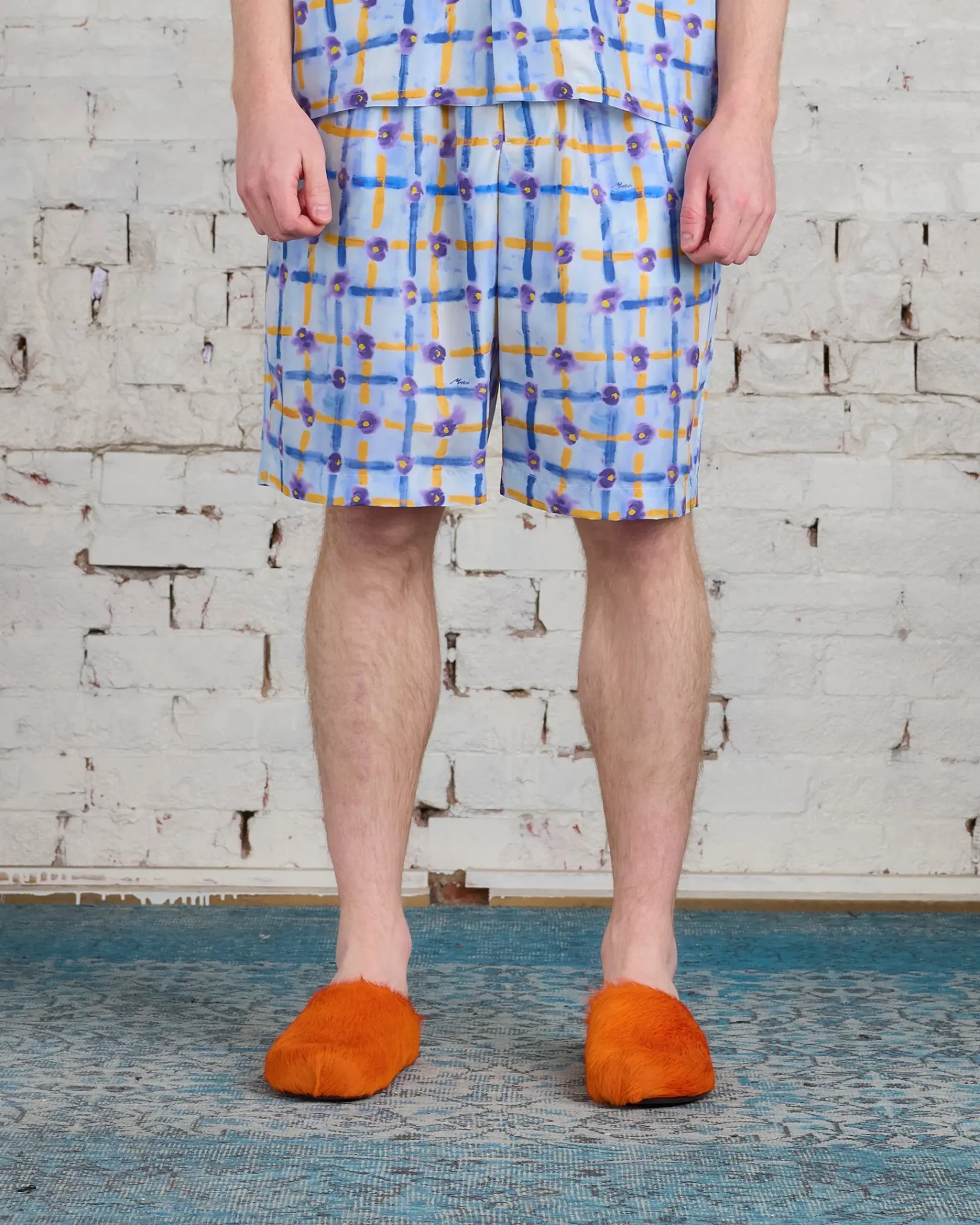 Hot Marni Saraband Habotai Short Light Blue