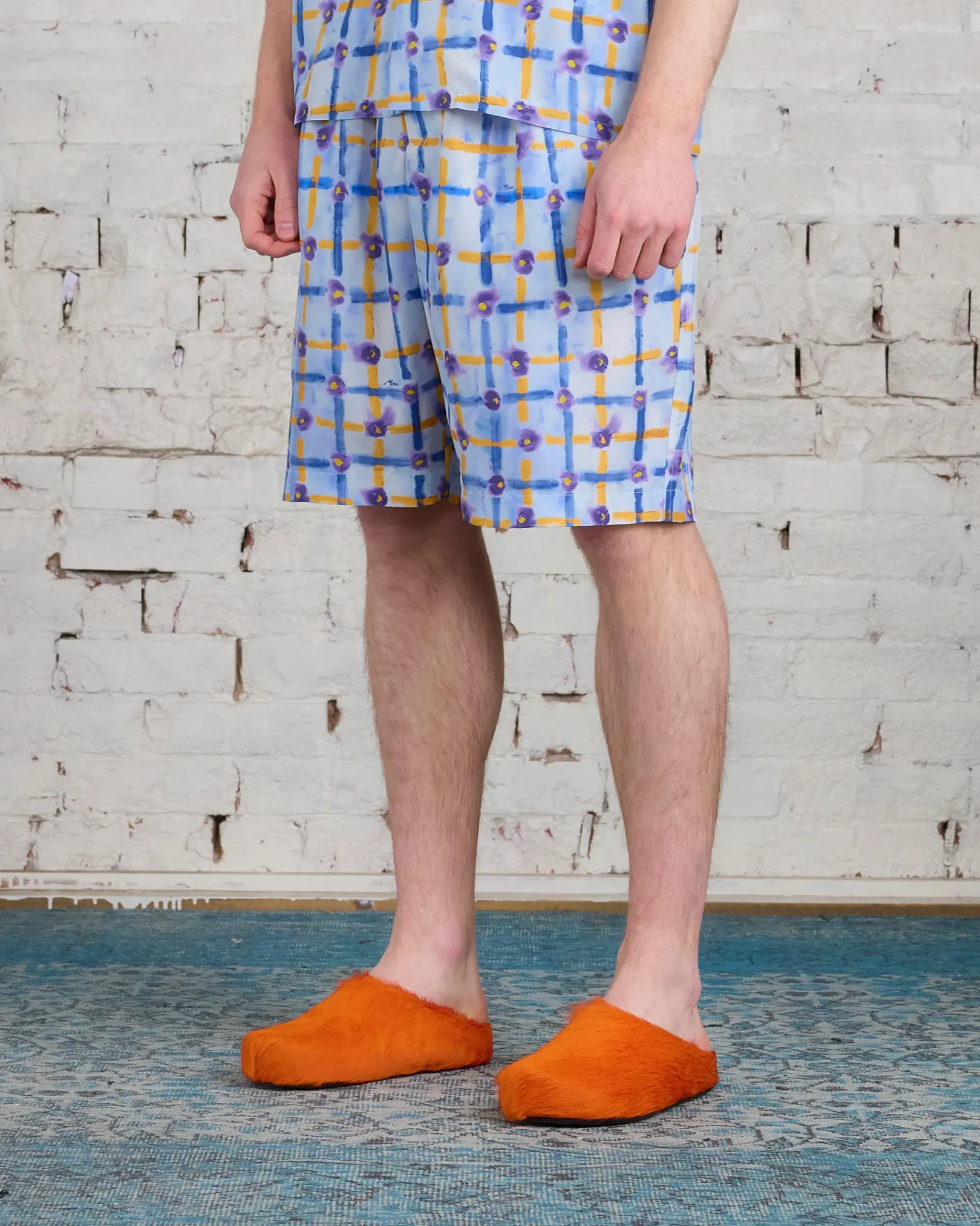 Hot Marni Saraband Habotai Short Light Blue