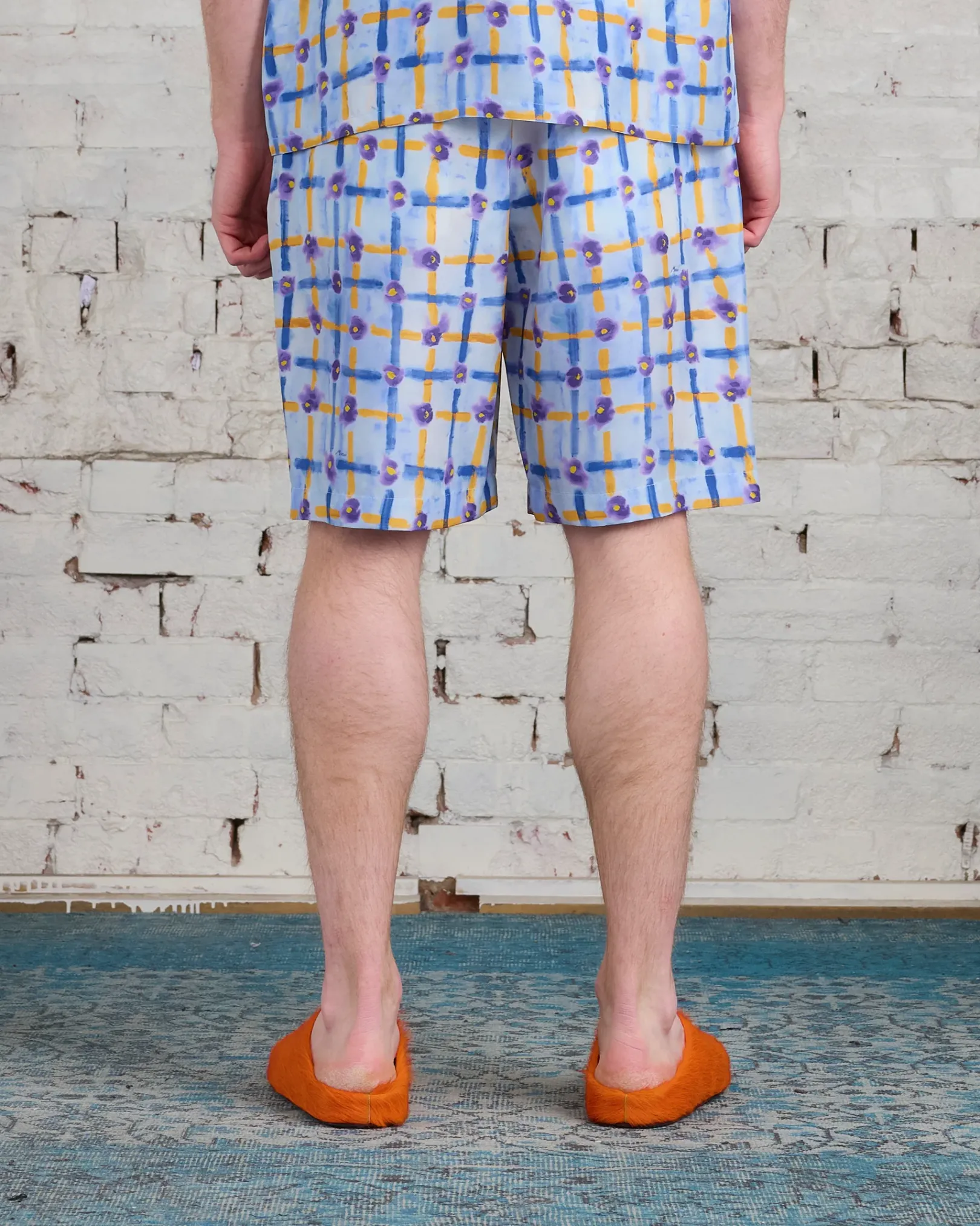 Hot Marni Saraband Habotai Short Light Blue