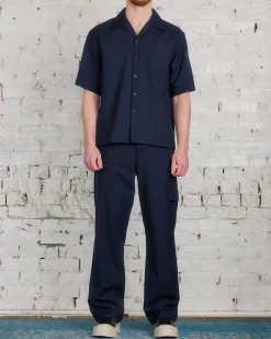 Outlet Marni Tropical Wool Single Cargo Pant Blue-Black