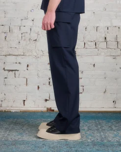 Outlet Marni Tropical Wool Single Cargo Pant Blue-Black