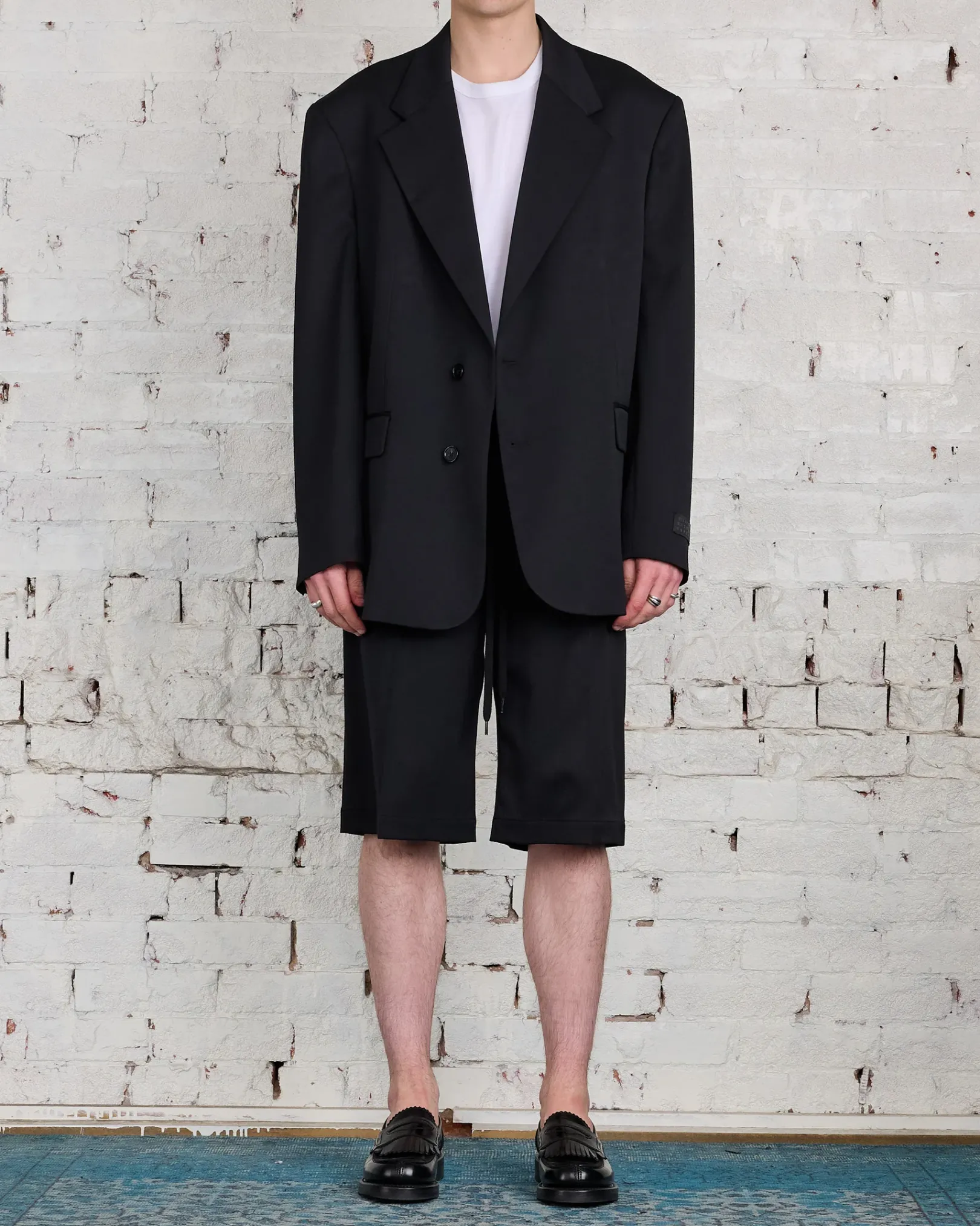 Best MM6 Maison Margiela Poly Wool Short Black
