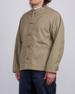Clearance nanamica Band Collar Weather Cloth Jacket Taupe