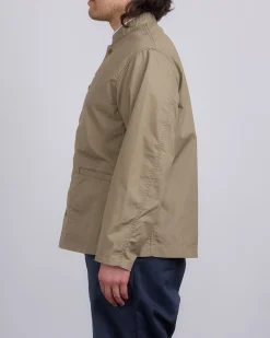 Clearance nanamica Band Collar Weather Cloth Jacket Taupe