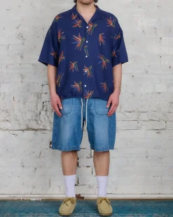 Hot nanamica Cupra Hemp Aloha Button Shirt Navy