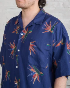 Hot nanamica Cupra Hemp Aloha Button Shirt Navy
