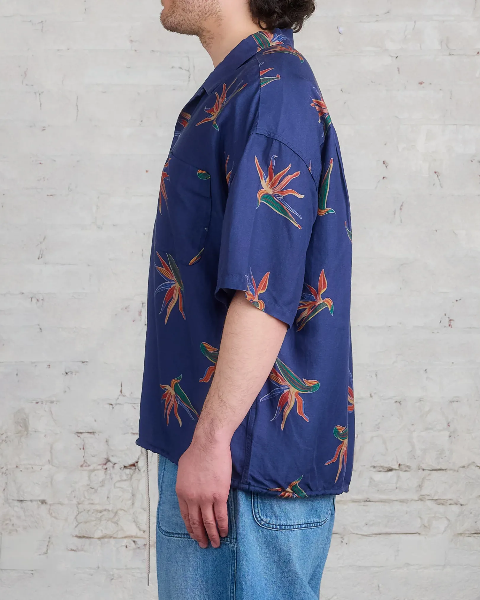Hot nanamica Cupra Hemp Aloha Button Shirt Navy
