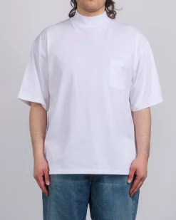 Clearance nanamica Mock Neck Coolmax T-Shirt Off White