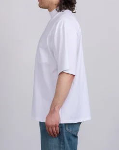 Clearance nanamica Mock Neck Coolmax T-Shirt Off White