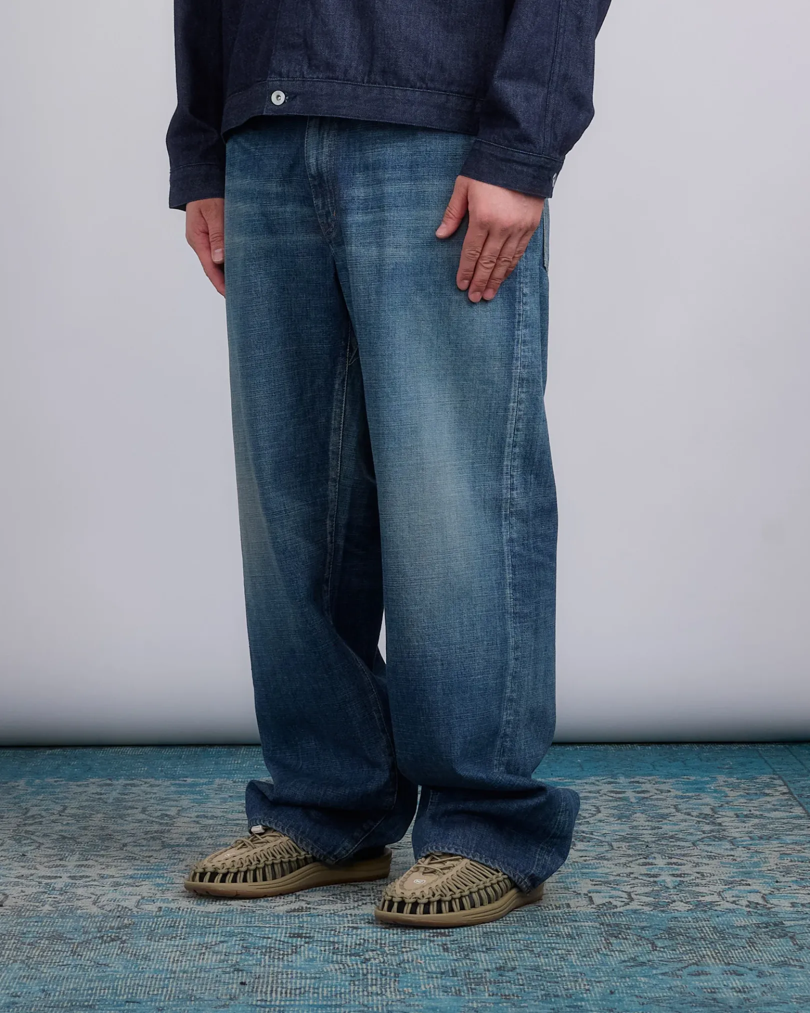 Sale nanamica Selvage Denim Pants Vintage Indigo