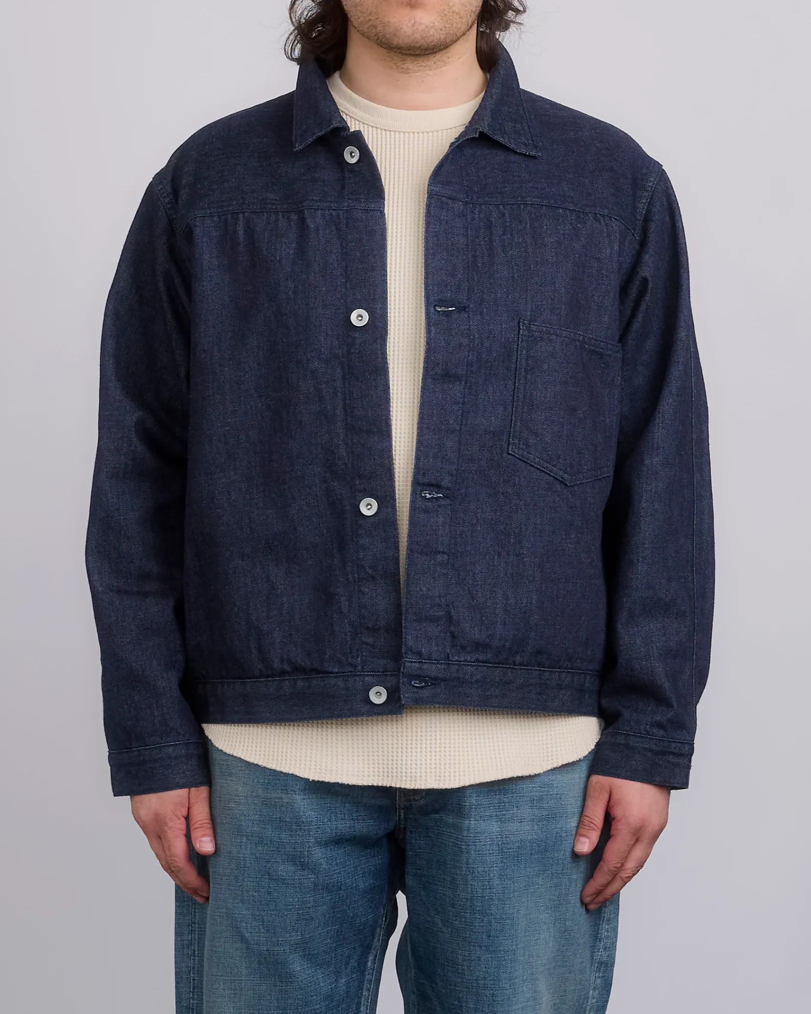 Outlet nanamica Short Denim Slub Yarn Jacket Indigo