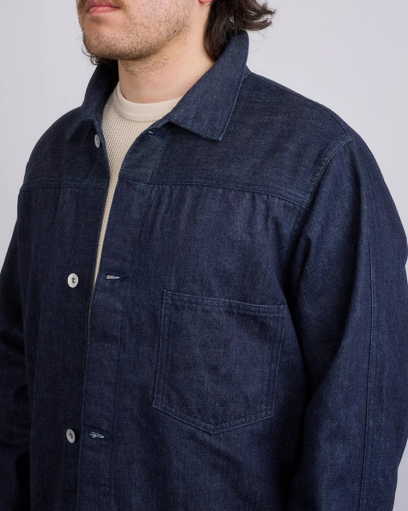 Outlet nanamica Short Denim Slub Yarn Jacket Indigo